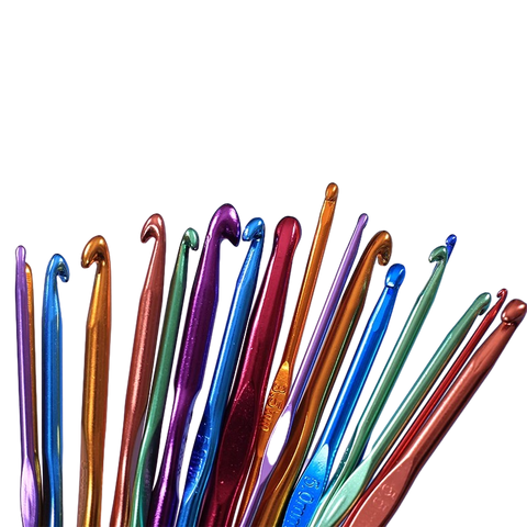 Colorful Aluminum Oxide Crochet Hook Set (Sizes 2-10),Accessories  for Knit&Crocheting