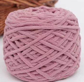 Pink/Red Theme Soft Velvet Chenille Yarn for Crocheting - Super